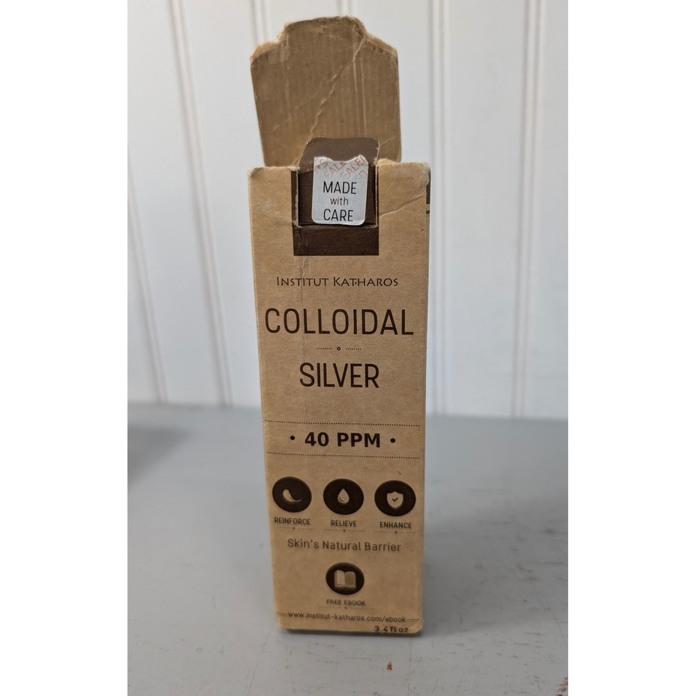 Institut Katharos Colloidal Silver 40 PPM 3.4 fl oz Natural Skin Barrier France